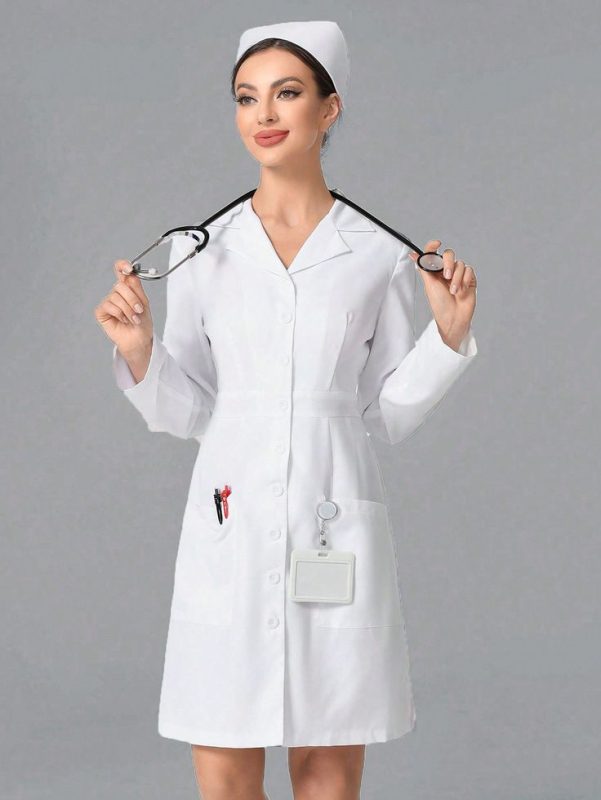 روپوش ساده سفید پزشکی