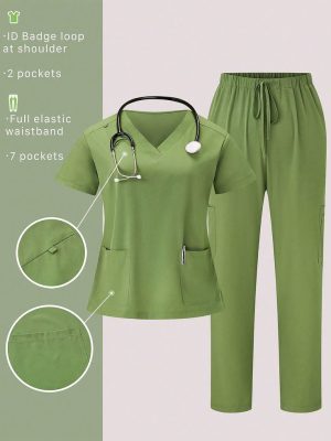 اسکراب پزشکی زنانه سبز