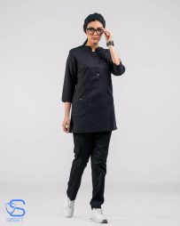 تونیک شلوار پزشکی مدل عقیق رنگ مشکی