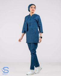 تونیک شلوار پزشکی مدل عقیق رنگ کله غازی