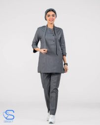تونیک شلوار پزشکی مدل کهربا رنگ نوک مدادی