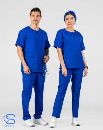 اسکراب شلوار پزشکی مدل زمرد رنگ آبی کاربنی