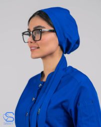 کلاه حجاب پزشکی رنگ آبی کاربنی
