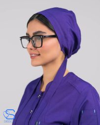 کلاه حجاب پزشکی رنگ بنفش