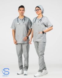 اسکراب شلوار پزشکی مدل زمرد رنگ طوسی