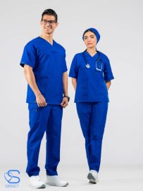 اسکراب شلوار پزشکی مدل یاقوت رنگ آبی کاربنی
