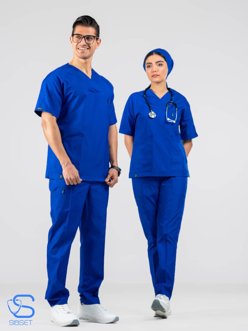 اسکراب شلوار پزشکی مدل یاقوت رنگ آبی کاربنی